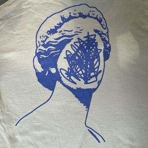 “I ruin everything” Urban Outfitters T with Crossed out Queen graphic on back